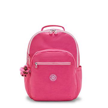 Kipling Seoul Large 15" Laptop Backpacks Fresh Pink | AU 1844MQ